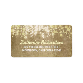 String Lights Vintage Hochzeitsadressen Etiketten Adressaufkleber