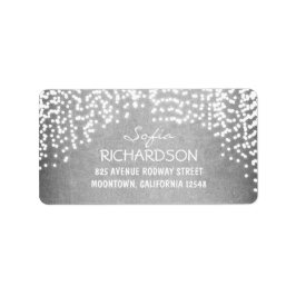 String Lights Vintage Hochzeitsadressen Etiketten Adressaufkleber