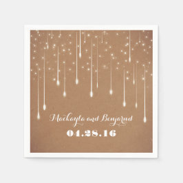 String Lights Wedding Modern Serviette