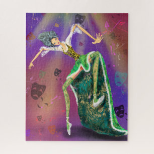 String-Puppen-Mädchen-Puzzle-Handpuppen-Theater Puzzle