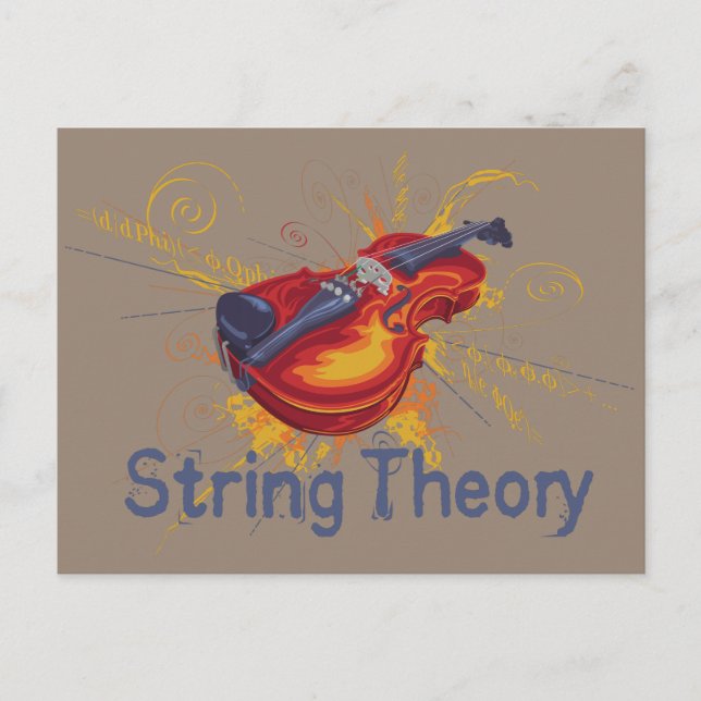 String-Theorie Postkarte (Vorderseite)