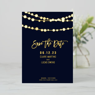 Stringbeleuchtung Save the Date Foil Einladung
