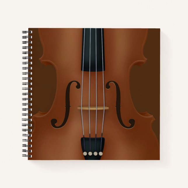 Stringinstrument Violine Viola Detail Notizbuch (Vorderseite)