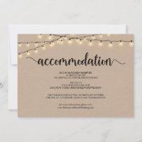 Strings Lights Kraft, Unterkunftskarte