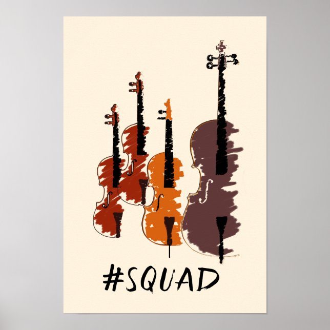 Strings Squad Music Instrument Poster (Vorne)