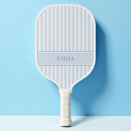 Strip Blau Moderner Retro Einfache Personalisierte Pickleball Schläger