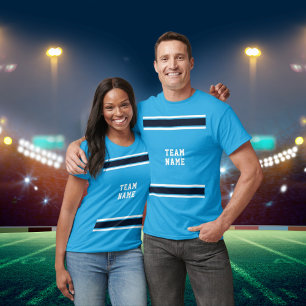 Strip Blue Sports Jersey Teamname Unisex T-Shirt