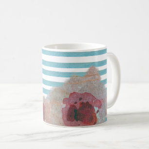 Strip Boho Chic Floral Muster   Tasse des Kaffees
