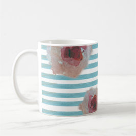 Strip Boho Chic Floral Muster | Tasse des Kaffees