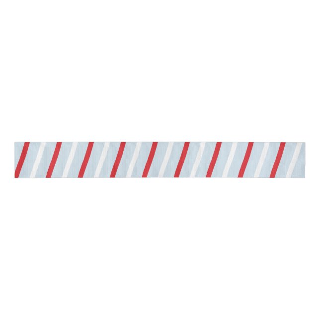 Strip Candy Cane Blue Red White Ripsband (Vorderseite)