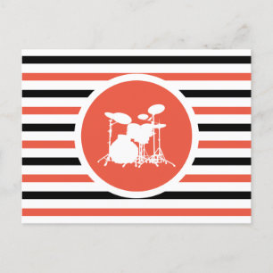 Strip Chic Drums Postcard Postkarte