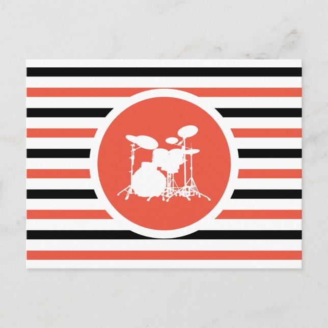 Strip Chic Drums Postcard Postkarte (Vorderseite)