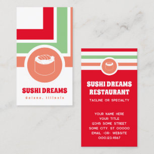 Strip Chic Sushi Business Card Visitenkarte