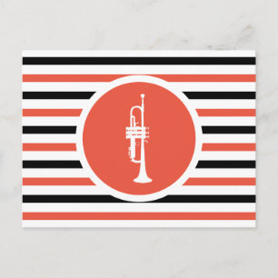 Strip Chic Trumpet Postcard Postkarte