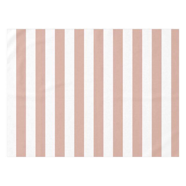 Strip Dusty Pink Tischdecke (Vorderseite (Horizontal))
