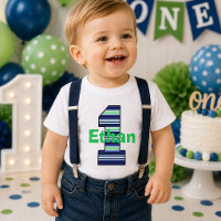 Strip First Birthday Boy T - Shirt