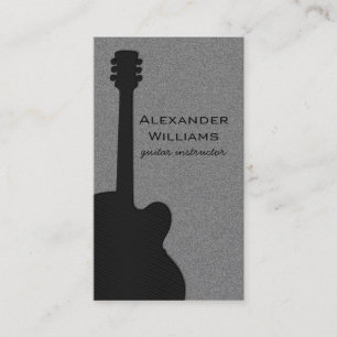 Strip Guitar Music Business Card, Jet Black Visitenkarte