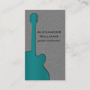 Strip Guitar Music Business Card, Türkis Visitenkarte