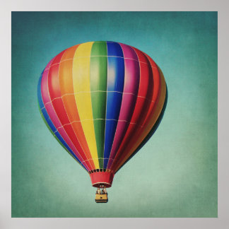 Strip Hot Air Ballon Poster