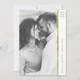Strip Imitats Gold Foil Foto Speichern Sie die Dat Save The Date