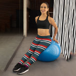 Strip Ladys Capri Leggings<br><div class="desc">Retro-rote und blaue Streifen, die Ihren Trainingskleiz atemberaubender erscheinen lassen. Probieren Sie diese Capri Leggings aus und verlass Ihre Kommentare.</div>