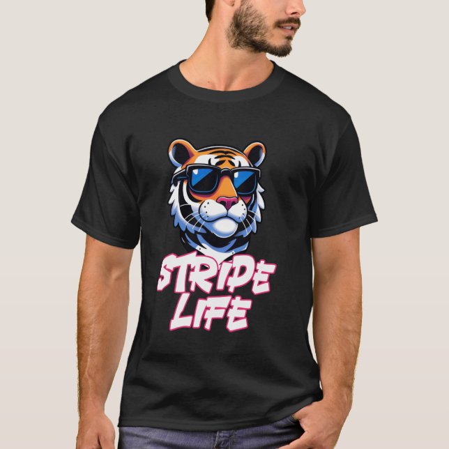 Strip Life Tiger Wildtierart Natur T-Shirt (Vorderseite)
