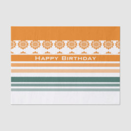 Strip Print Birthday Seidenpapier