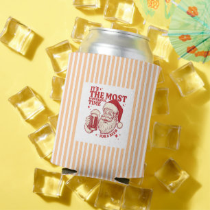 Strip Retro Santa Wunderbare Zeit für ein Bier Dosenkühler