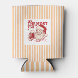 Strip Retro Santa Wunderbare Zeit für ein Bier Dosenkühler