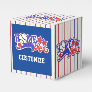 Strip Zuhause Run Baseball Cube Favor Box Geschenkschachtel