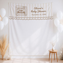 Stripe-Baby-Party-Kulisse 'Brötchen im Ofen'