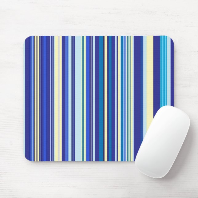 Stripe Blue Mouse Pad! Mousepad (Mit Mouse)