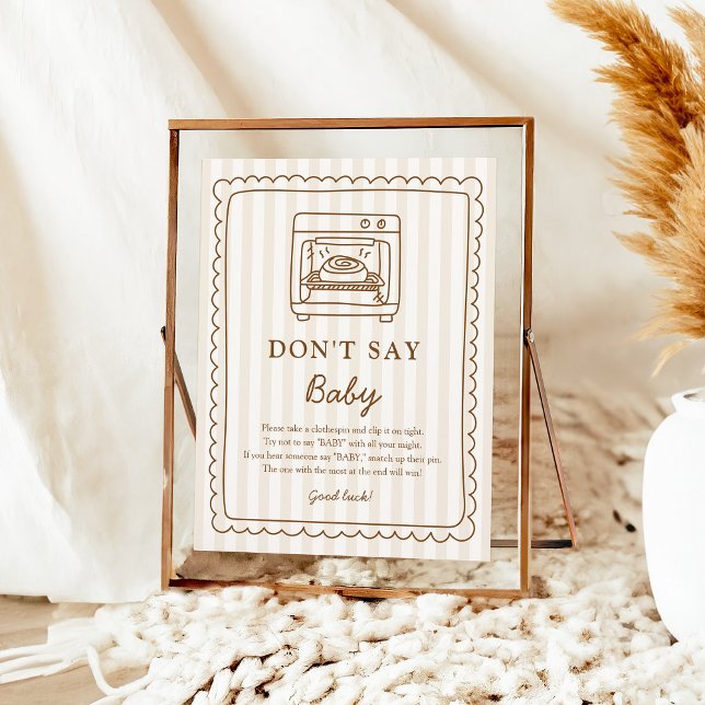 Stripe Bun in the Oven Don’t Say Baby Game Poster (Von Creator hochgeladen)