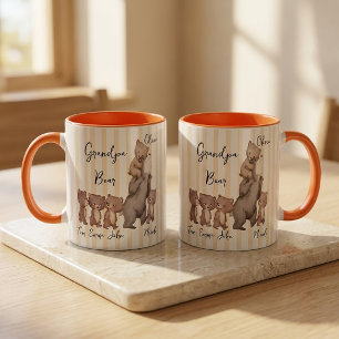 Stripe Daddy Bear Vatertagsgeschenk für Papa Tasse