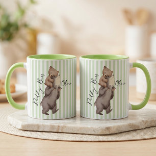 Stripe Daddy Bear Vatertagsgeschenk für Papa Tasse