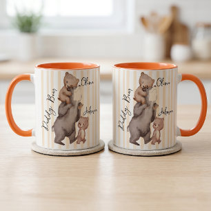 Stripe Daddy Bear Vatertagsgeschenk für Papa Tasse