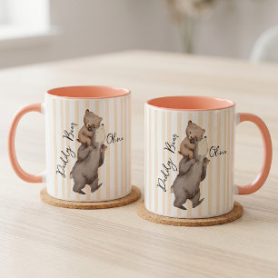 Stripe Daddy Bear Vatertagsgeschenk für Papa Tasse