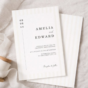 Stripe Elegante Typografie Moderne Minimalistische Einladung