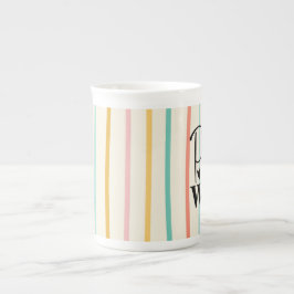 Stripe-Knochen-China-Tasse Prozellantasse
