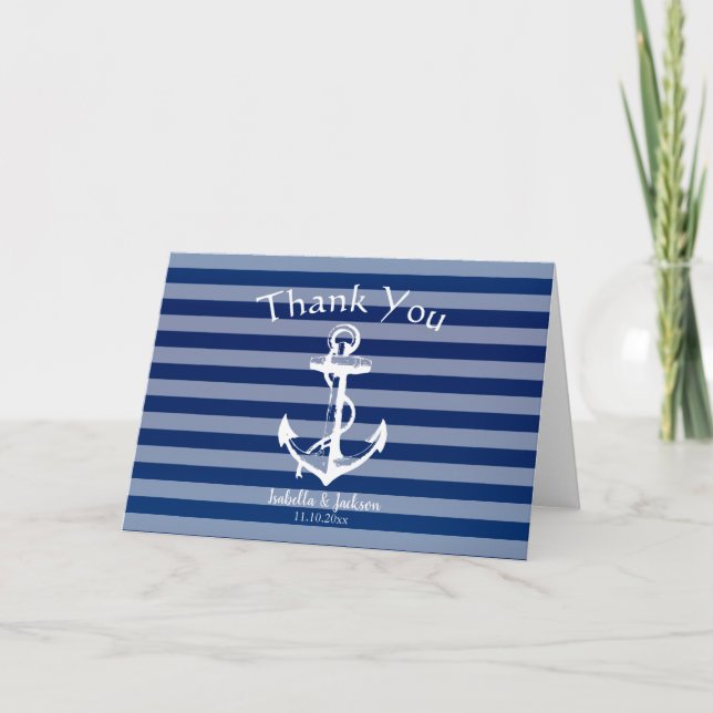 Stripe Nautical Design - Danke (Vorderseite)