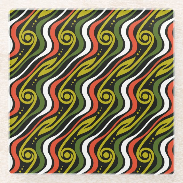 stripe pattern glasuntersetzer (Vorderseite)