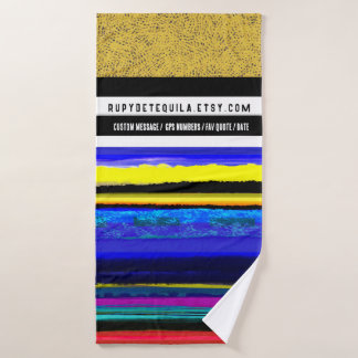 Stripe Retrolinien Horizontal handbemalt DIY Badhandtuch Set