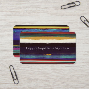 Stripe Retrolinien Horizontal handbemalt DIY Visitenkarte