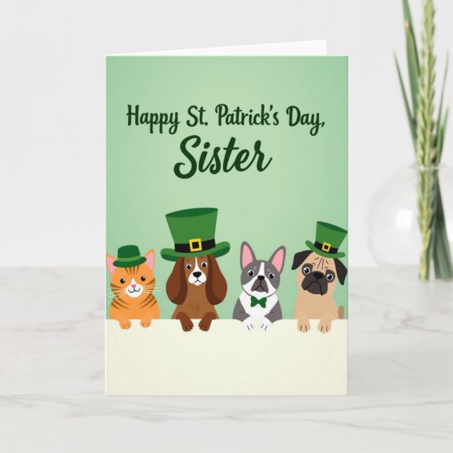 Striped Animals Holiday Card Karte (Vorderseite)