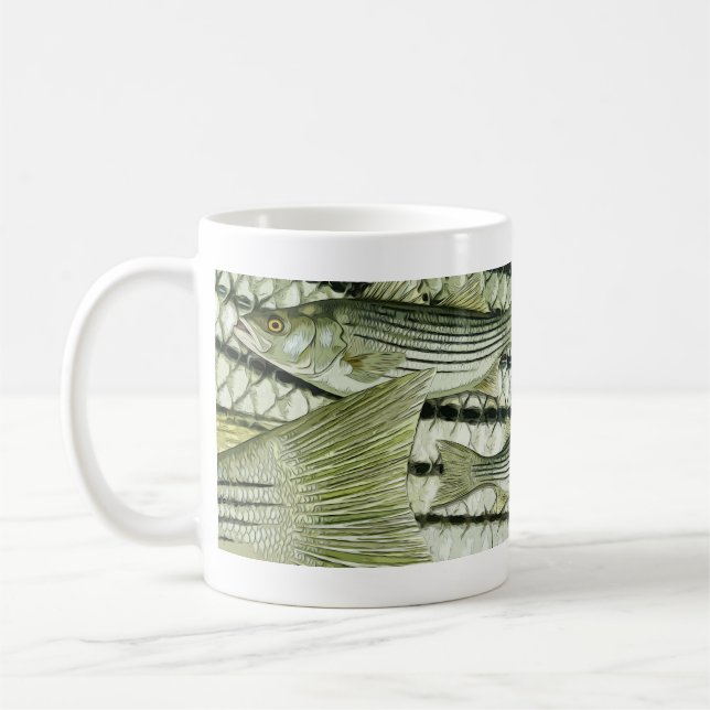 Striped Bass Graphic Kaffeetasse (Links)