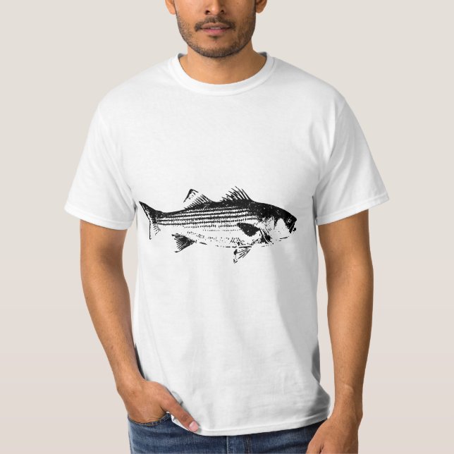 Striped Bass Lucky Fishing  T-Shirt (Vorderseite)