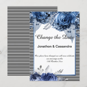 STRIPED BLACK BLUE FLORAL GRENZE ÄNDERN DAS DATUM