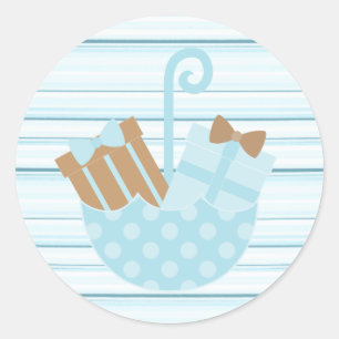 Striped Blue Baby oder Brautparty Sticker
