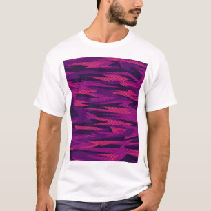Striped Camouflage: Abstraktes geometrisches Muste T-Shirt