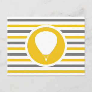 Striped Chic BALLOONING Postkarte